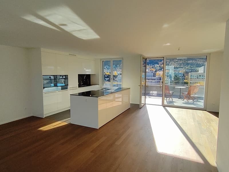 Luxuriöse, ruhige 2.5-Zimmer-Attikawohnung mit zwei grossen Terrassen in Erstvermietung (3)