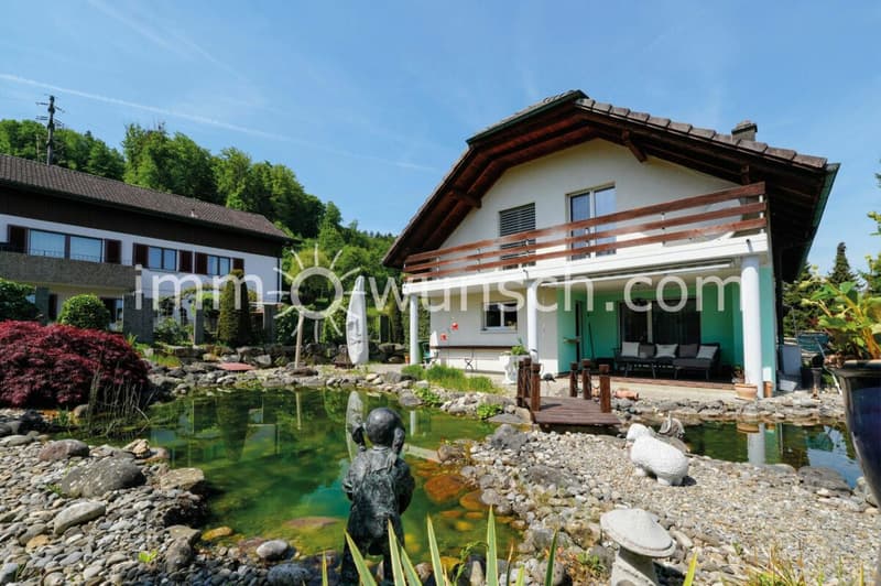 Charmantes 5 ½ Zimmer Einfamilienhaus, mit toller Gartenanlage, an erhöhter und ruhiger Wohnlage (1)