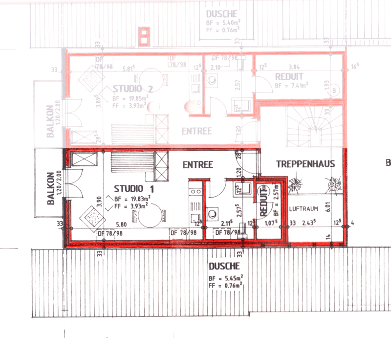 1.5 Zimmerwohnung Ost mit Balkon, Dachgeschoss, mit Aufzug (12)