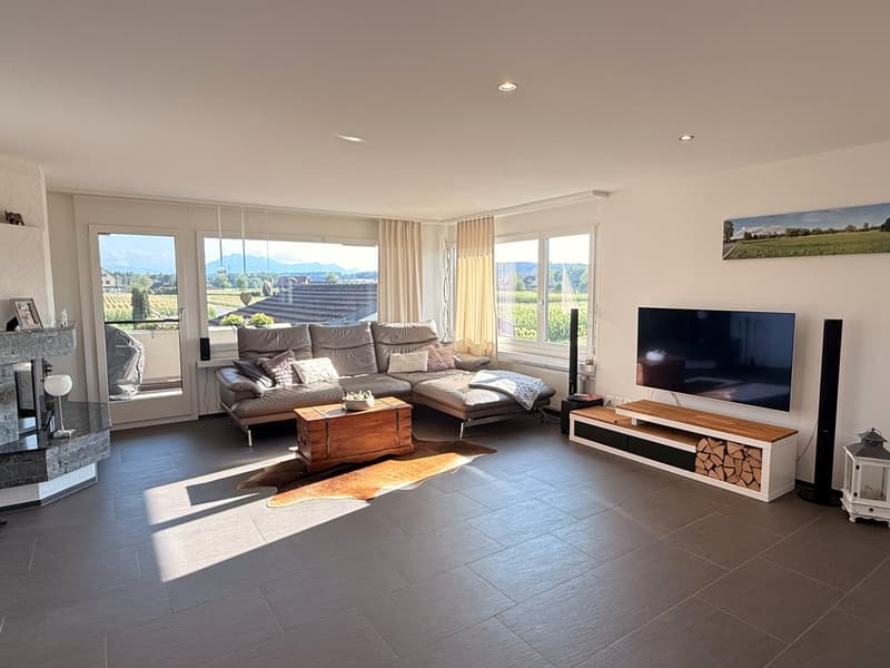4.5-Zimmer-Wohnung im Eigentumsstandard - absolute Ruhe mit viel Grün in Hünenberg (2)