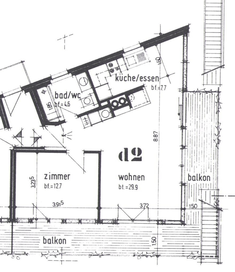 2.5 Zimmerwohnung in Reichenbach mit Balkon Süd/West und Cheminée (3)