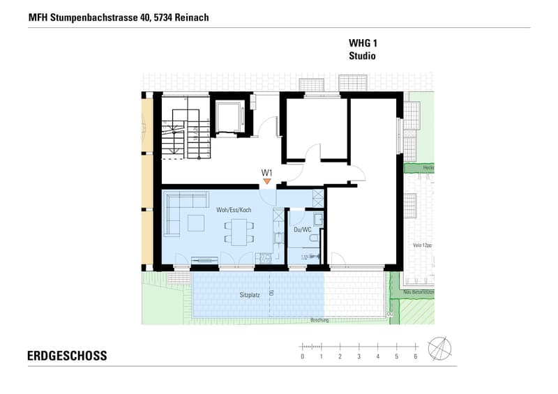 ERSTBEZUG moderne 1.5-Zimmer-Gartenwohnung im Zentrum von Reinach (2)