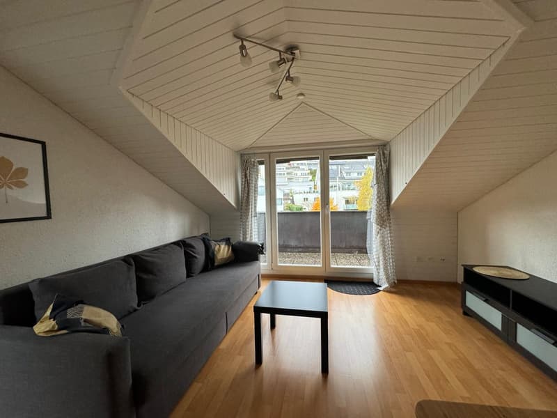 Schöne kleine möblierte 2-Zimmer-Dachwohnung mit Balkon – 8852 Altendorf (5)