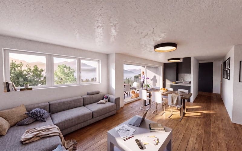 Appartement neuf de 3.5 pièces avec vue et balcon à Réchy (3)