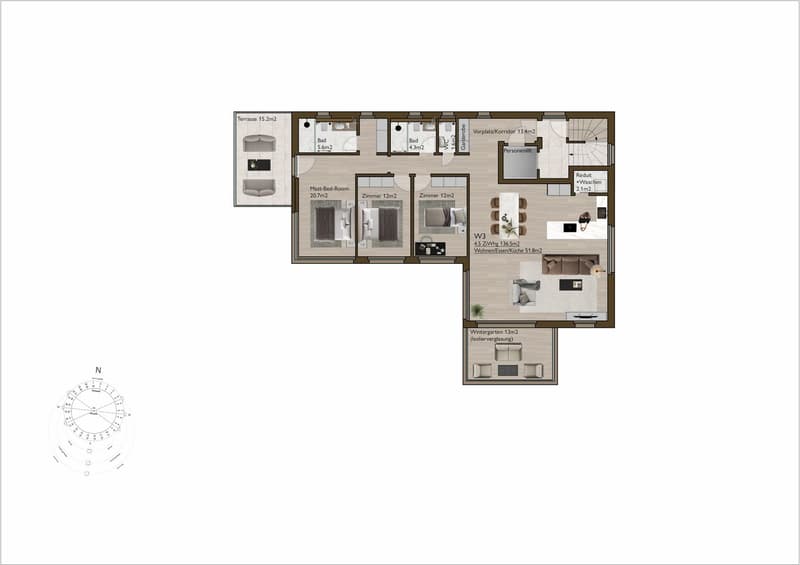 Stilvolles Wohnen mit höchsten Ansprüchen – elegante Neubauwohnung im 1. Obergeschoss in Biel-Benken (11)