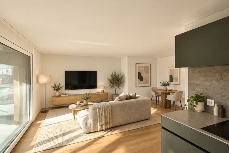 Moderne 3.5-Zimmer-Wohnung mit Balkon und herrlicher Aussicht in Affoltern am Albis (2)