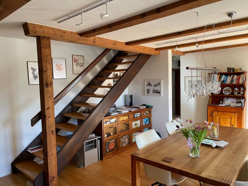 3 1/2 Zimmer Maisonette Dachwohnung 88 m2 mit 2 Balkonen und Studio 46 m2 (Option) (4)