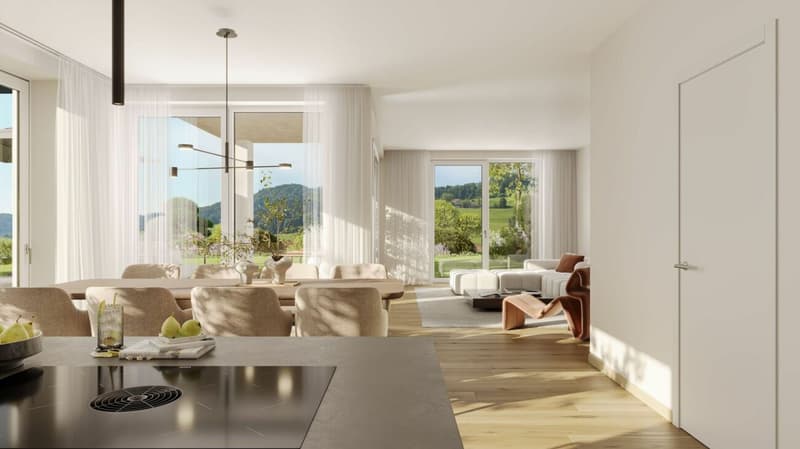 Weitsicht & Idylle- modernes Doppelfamilienhaus in Bichelsee (1)