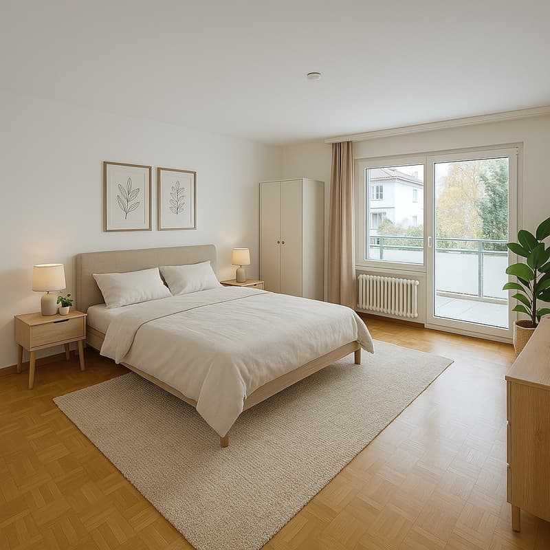 So könnte die Wohnung eingerichtet aussehen wird unmöbliert vermietet