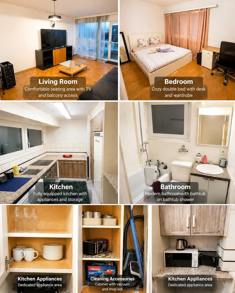💎Charming Furnished 2.5-Room Apartment with Balcony and Beautiful Views in Adliswil (15)