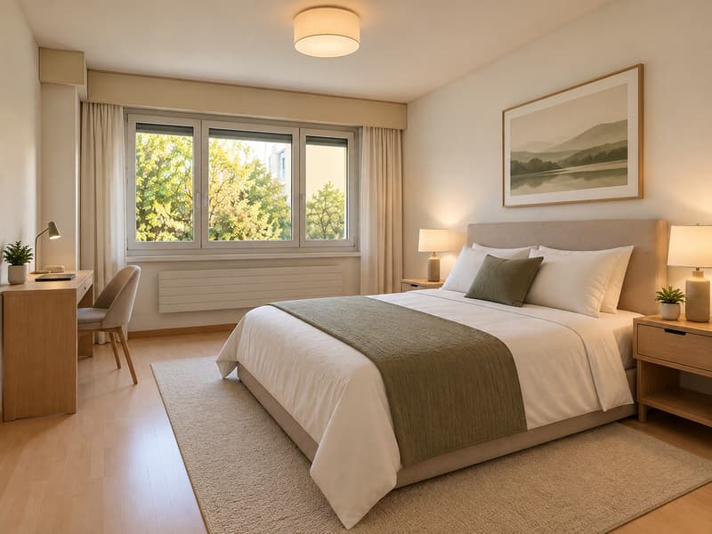 Newly Furnished 3.5-Room Apartment with Balcony and Beautiful Views in Zürich Oerlikon (3)
