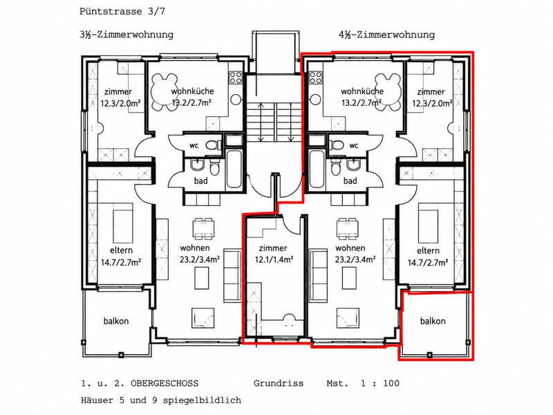 Helle 4.5-Zimmer-Wohnung mit Balkon in ruhiger Lage – Oberweningen (11)