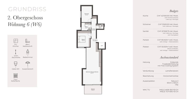 Sonne bis in die Abendstunden – Stilvolle 3.5‑Zimmer‑Wohnung mit Weitblick und viel Licht (8)