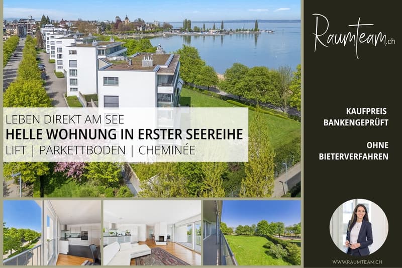 Leben direkt am See: Gepflegte Wohnung mit Lift und Cheminée (1)