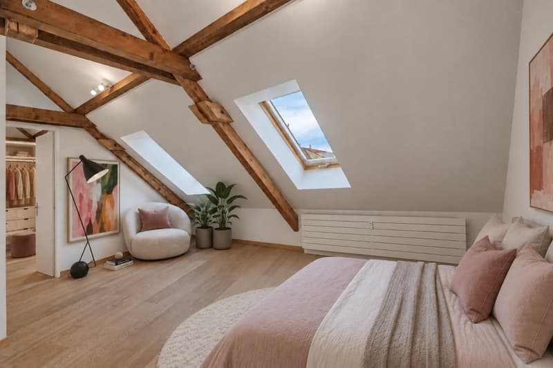 Schlafzimmer mit Home-Staging