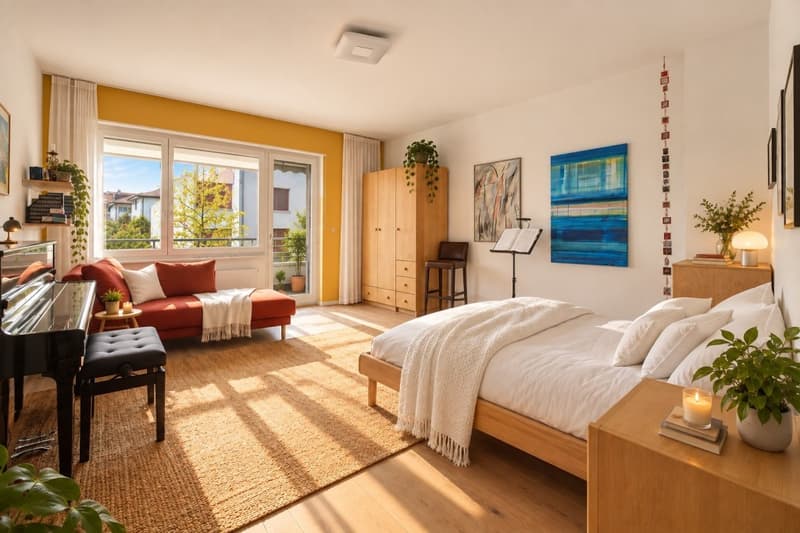 Schlafzimmer 1 mit Balkonzugang
