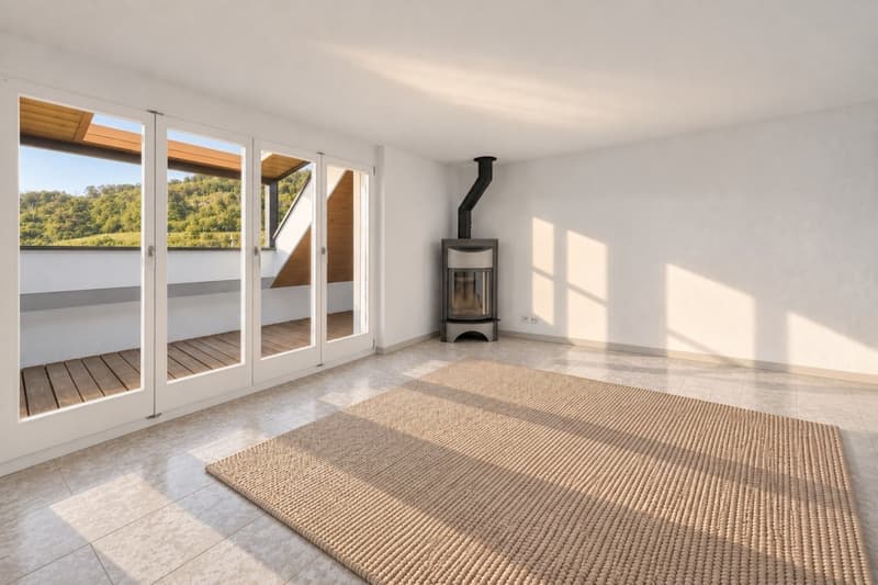 Wohnzimmer mit Balkon