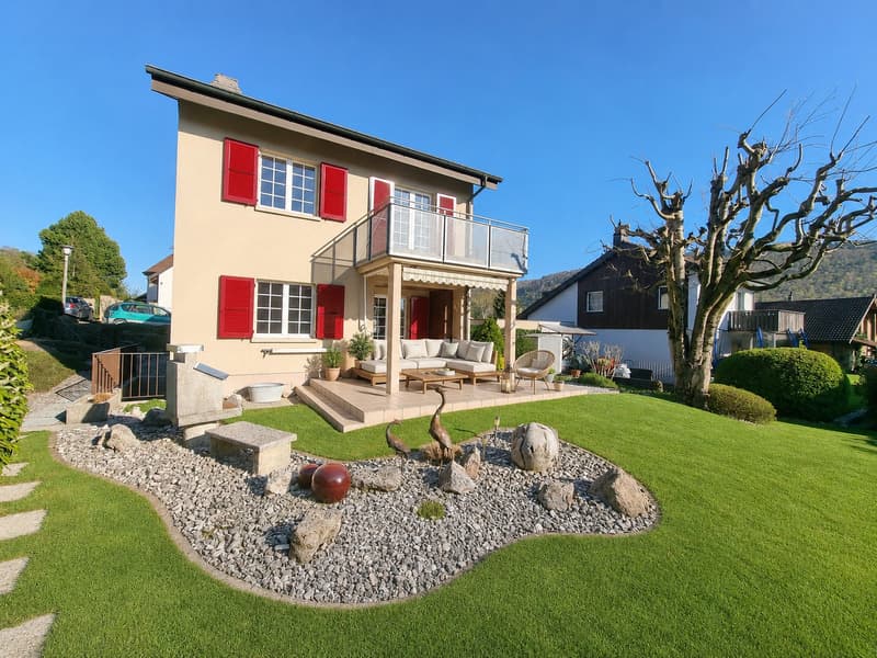 Hinteransicht des Hauses