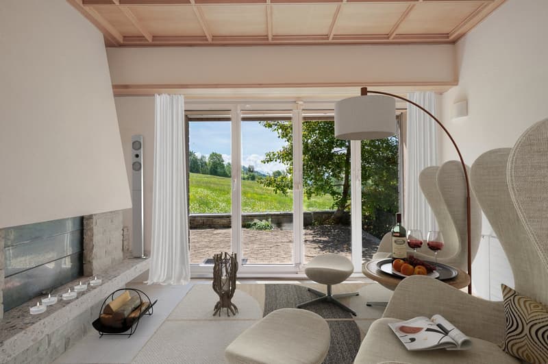 Exklusives Landhausidyll mit 3’874 m² Land, grossem Naturteich und Alpenblick (17)