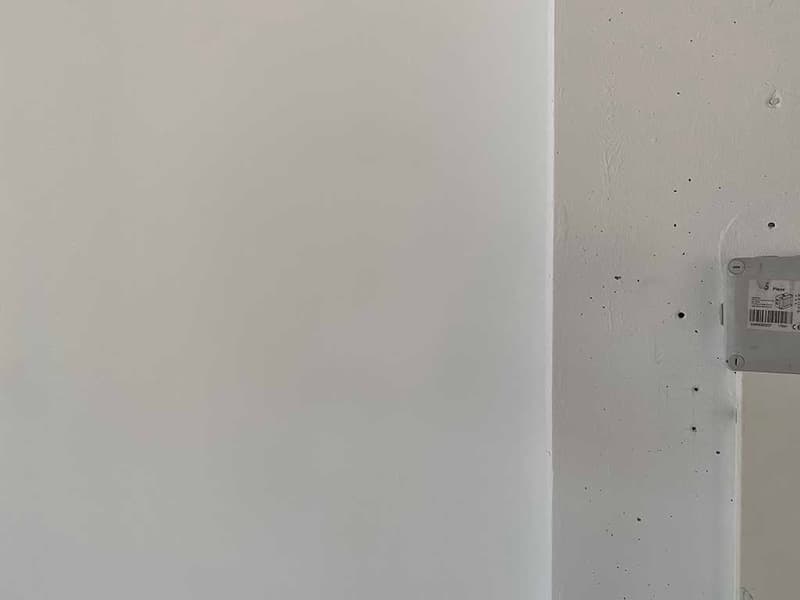 White walls, small electrical box