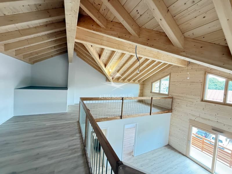 Attique 3,5 pièces neuf, belle mezzanine. (10)