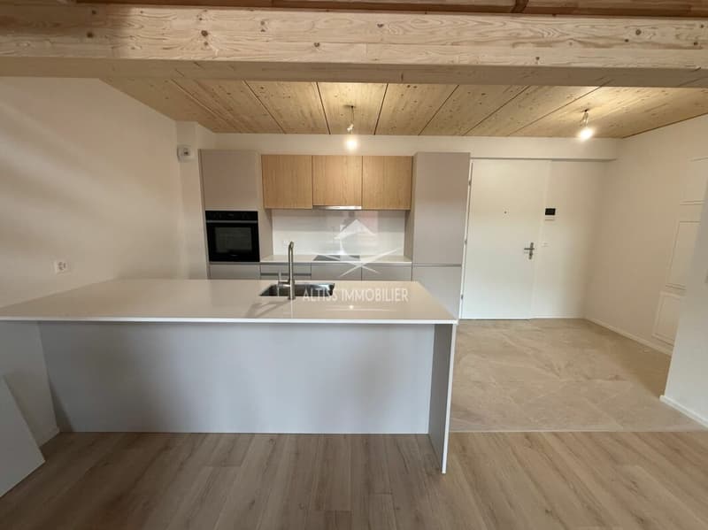 Attique 3,5 pièces neuf, belle mezzanine. (6)