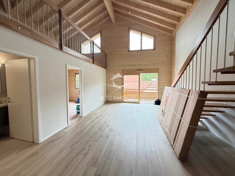Attique 3,5 pièces neuf, belle mezzanine. (5)