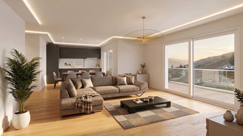 Appartements en terrasse neufs 4.5 pièces - Miège (2)