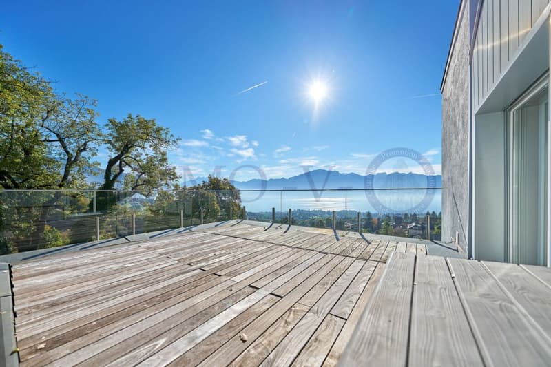 SPACIEUSE AVEC GRAND JARDIN ET VUE PANORAMIQUE SUR LAC ET MONTAGNES (9)