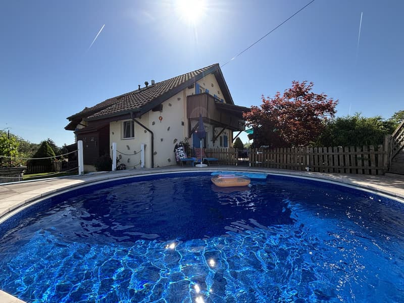 Rare : 2 maisons avec solaire + pompe à chaleur · piscine · 5 min Yverdon (2)