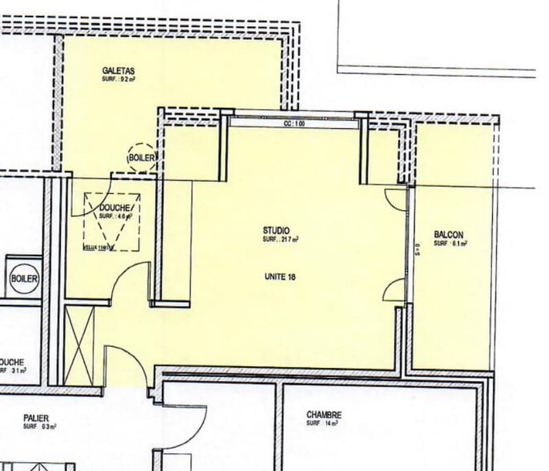 Courtepin 1,5 pces de 33.6m², balcon couvert, parking souterrain, cave (6)
