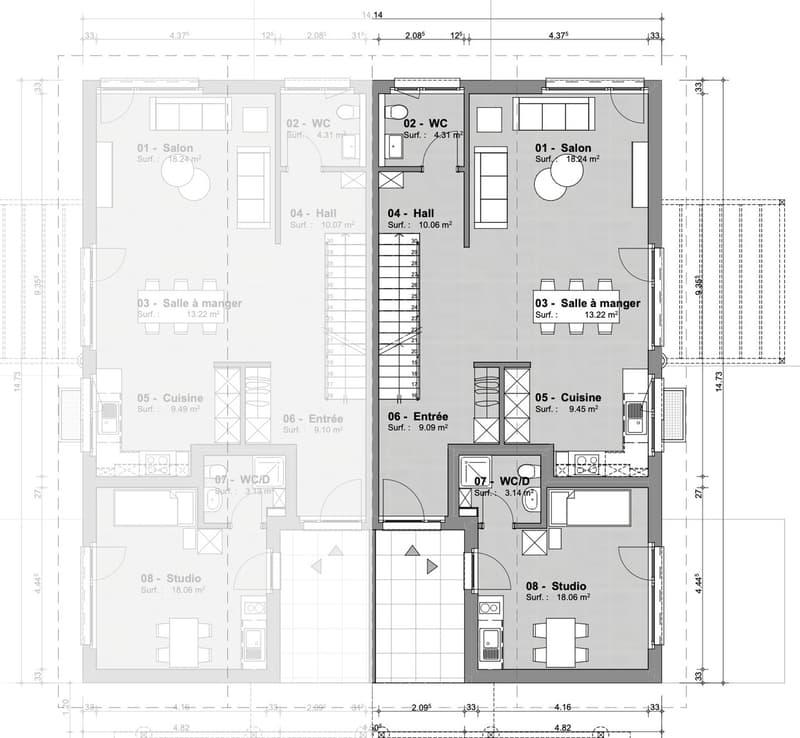NOUVELLE PROMOTION - 2 VILLAS JUMELÉES DE STANDING À MONTAGNY (FR) (4)