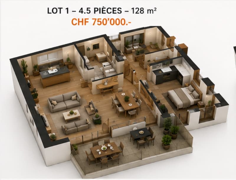 Projet immobilier d'exception au coeur de Cheiry / 6 appartements PPE (2)