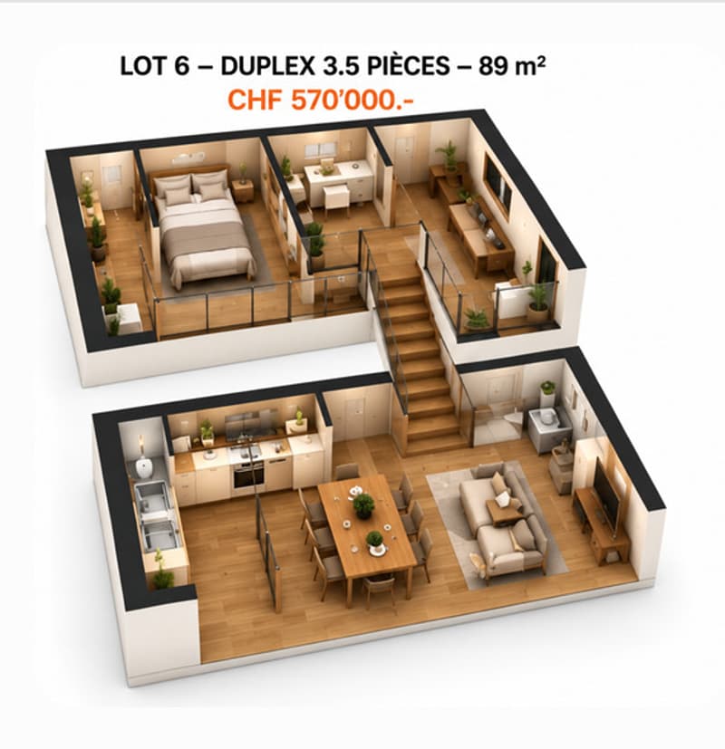 Projet immobilier d'exception au coeur de Cheiry / 6 appartements PPE (7)