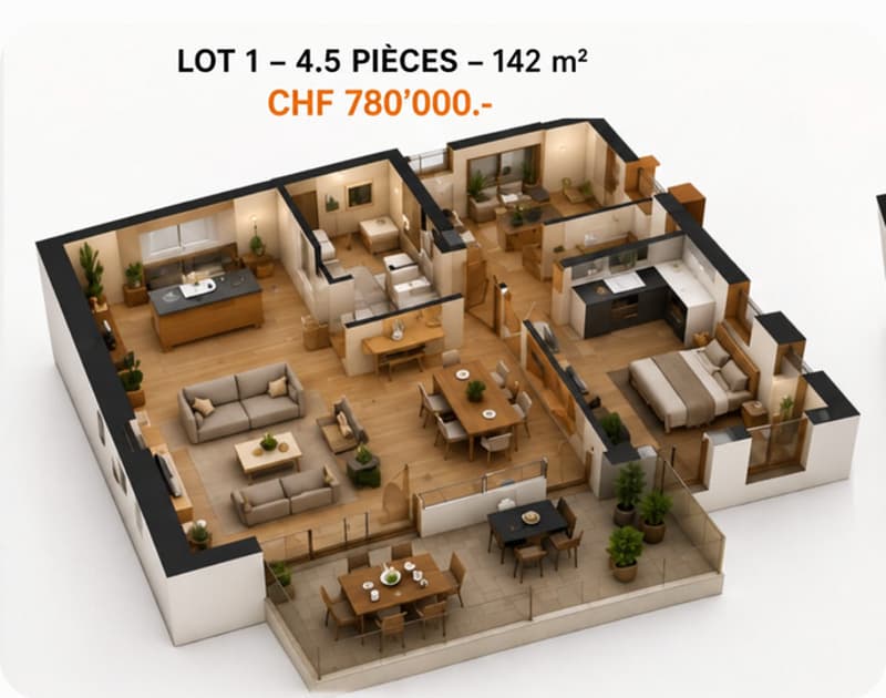 Projet immobilier d'exception au coeur de Cheiry / 6 appartements PPE (2)