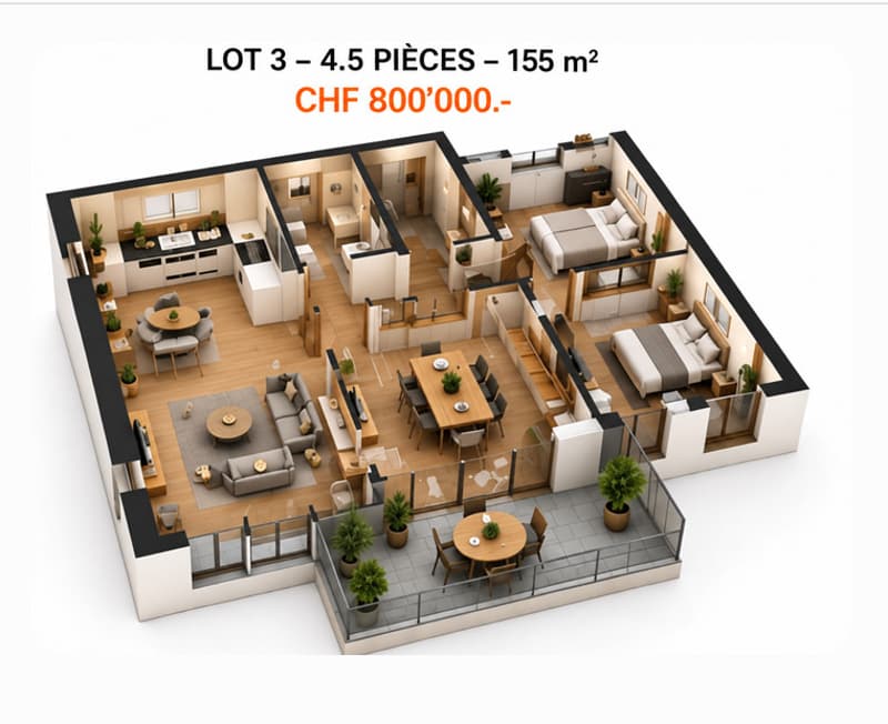 Projet immobilier d'exception au coeur de Cheiry / 6 appartements PPE (4)
