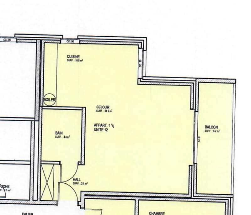 COURTEPIN 1,5 PCES DE 47.2M², BALCON COUVERT, PARKING SOUTERRAIN, CAVE (7)