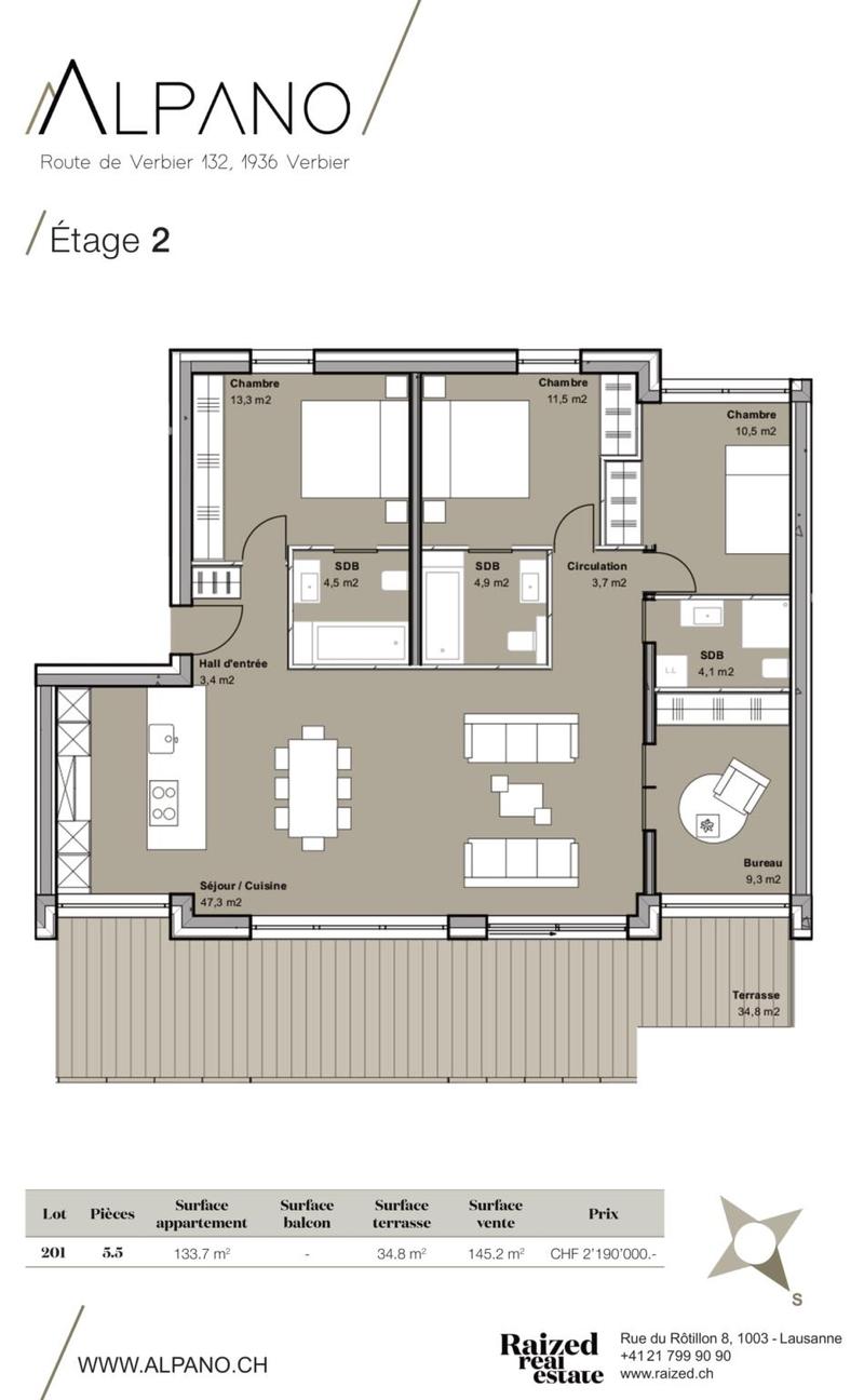 Appartement 5.5 pièces neuf de haut standing en résidence principale. (1)