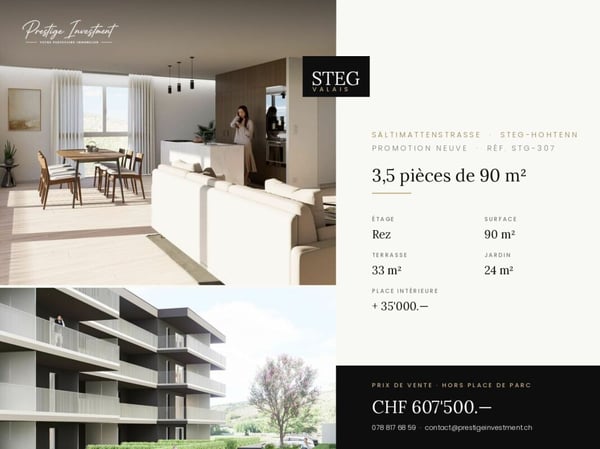STEGref.307 - 2.5 pièces de 56 m², rez, CHF 785'490.-- 1