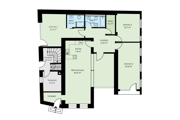 Erdgeschoss Wohnung mit Gewerbeoption 2