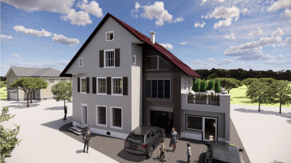 Dreigeschossige Maisonette mit Terrasse, Licht & Struktur 1