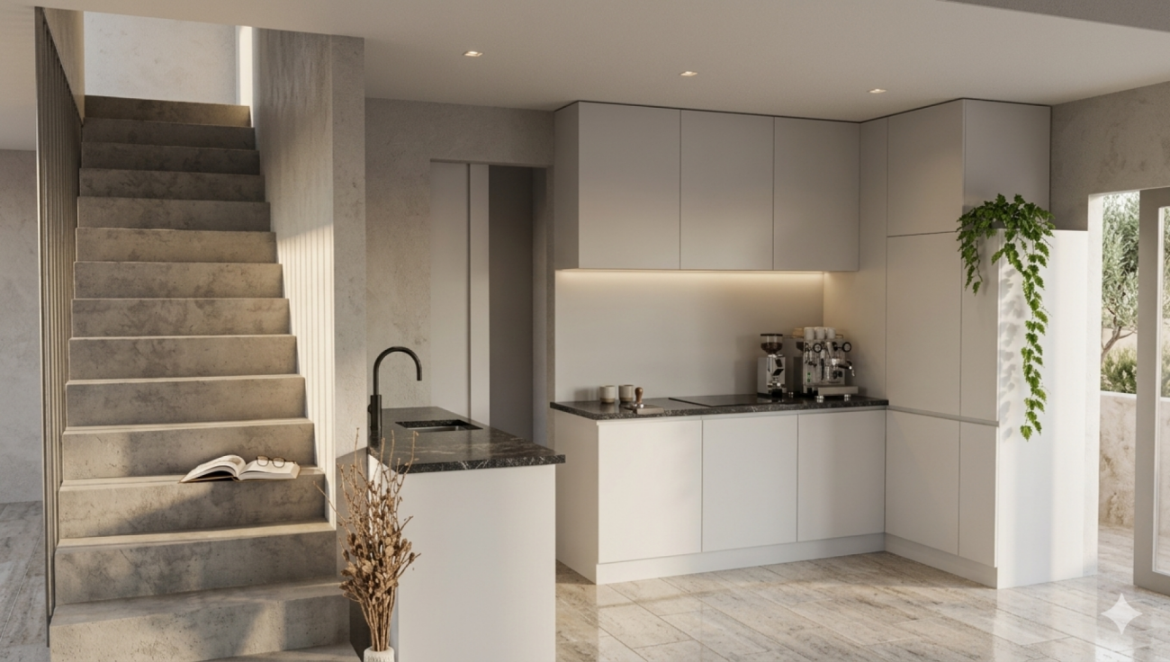 Neubau von drei modernen Upside Down Einfamilienhäuser in der Seelandgemeinde Jens