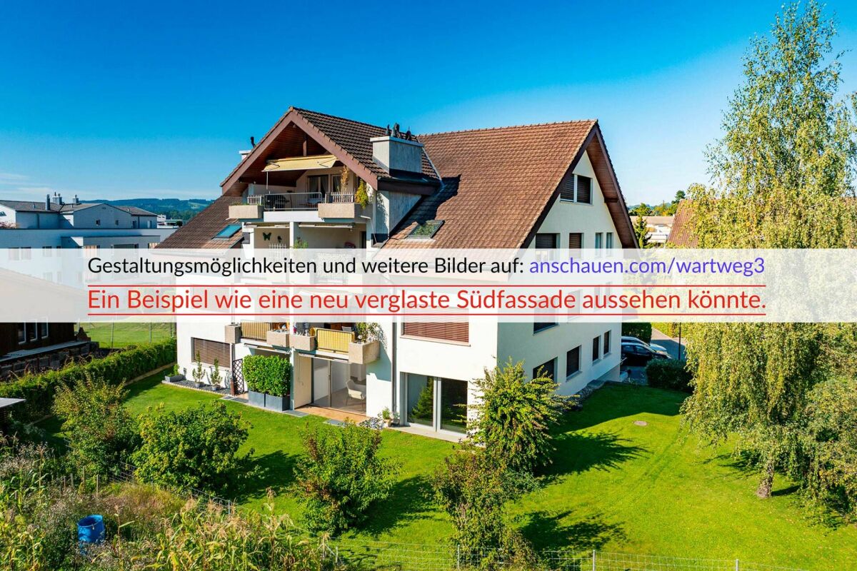 Garden apartment with design potential in Niederuzwil
