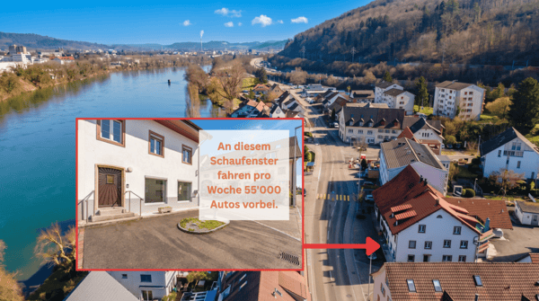 55'000 Autos pro Woche fahren an diesem Schaufenster vorbei 1