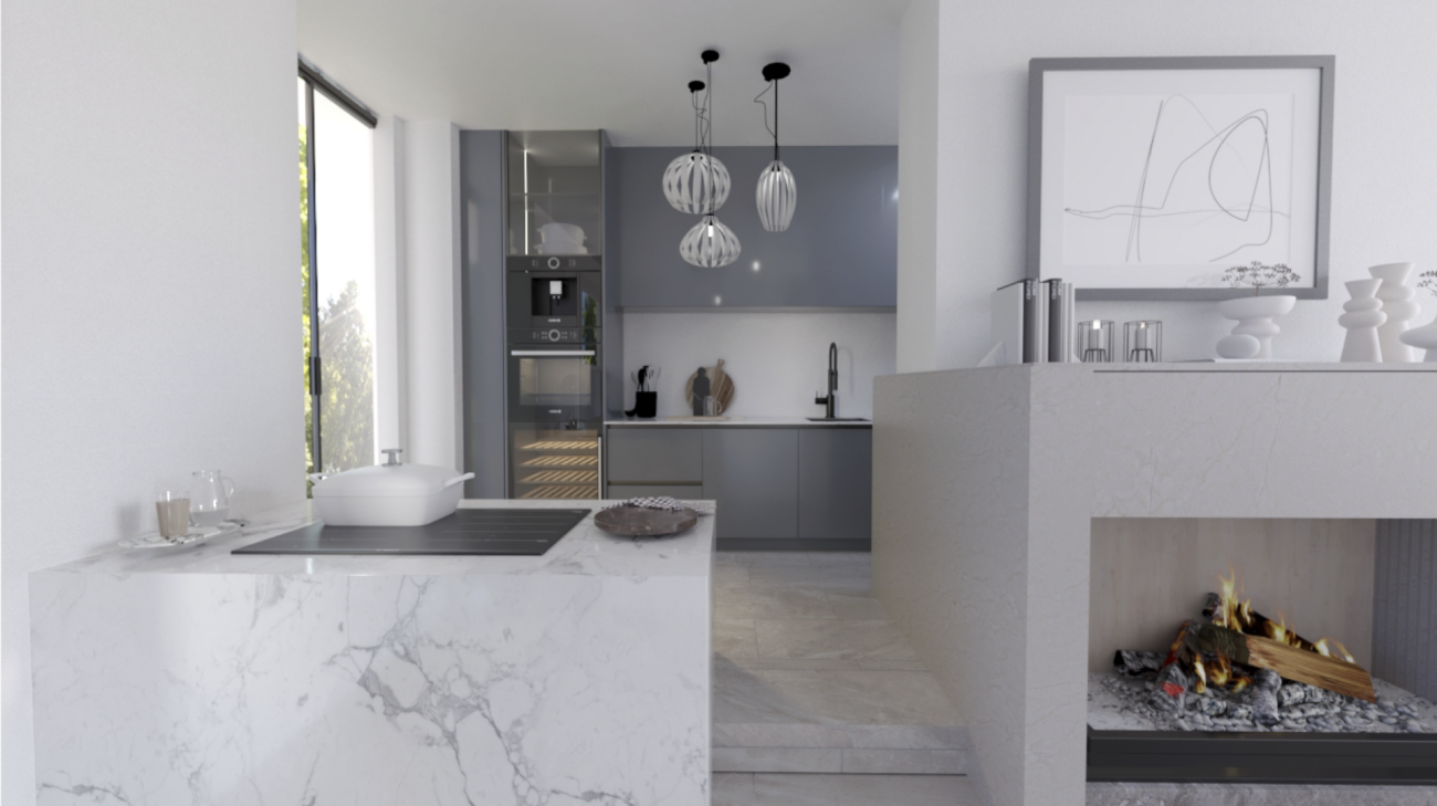 Dreigeschossige Maisonette mit Terrasse, Licht & Struktur