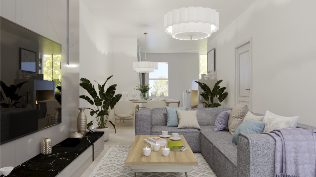 Dreigeschossige Maisonette mit Terrasse, Licht & Struktur