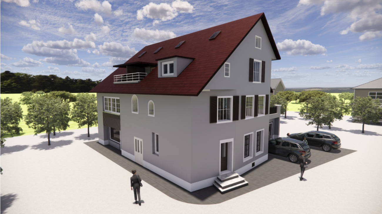 Dreigeschossige Maisonette mit Terrasse, Licht & Struktur