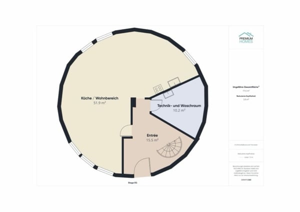 Architektonische Meisterwerke: Zwei exklusive Rundhäuser in Top-Lage mit je 150m2 auf einem 902m2 Grundstück, ideal für eine grosse Familie oder Investoren. 14