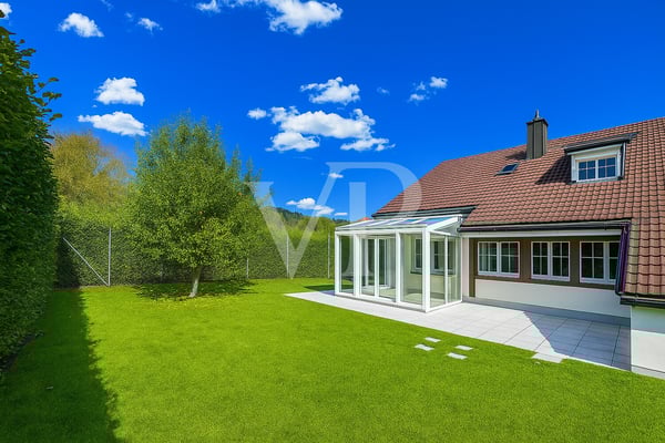 Einfamilienhaus mit Wintergarten und pflegeleichtem Garten in ruhiger 5