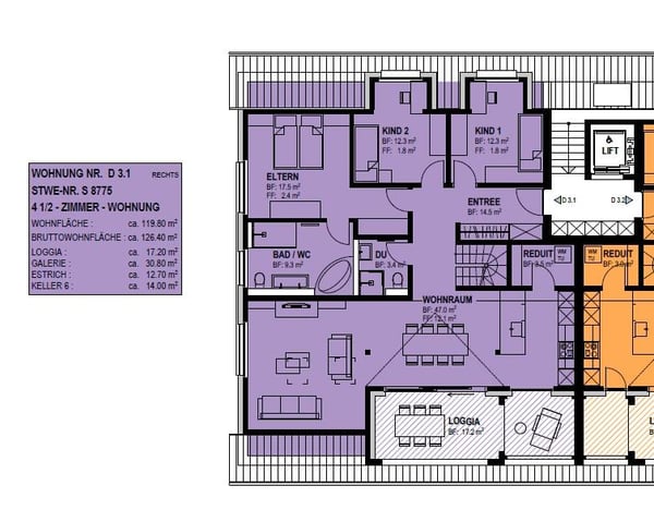 Exklusive 4.5 Zimmer-Galeriewohnung mit grosser Loggia und hochwertigen Ausbau 15